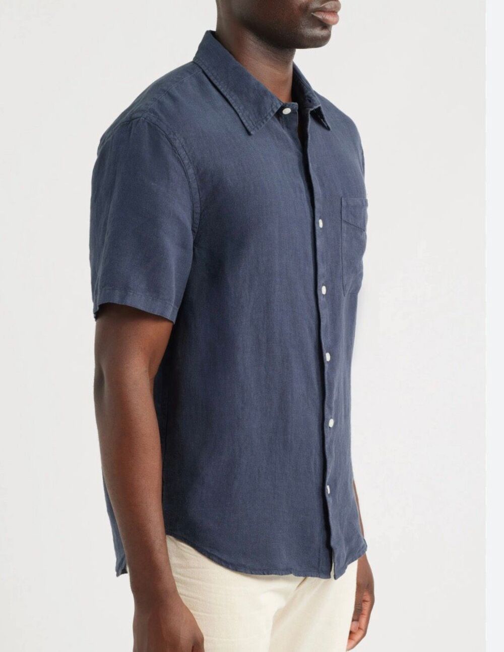 Rails Short Sleeve Button Down Shirt | Blue in XL